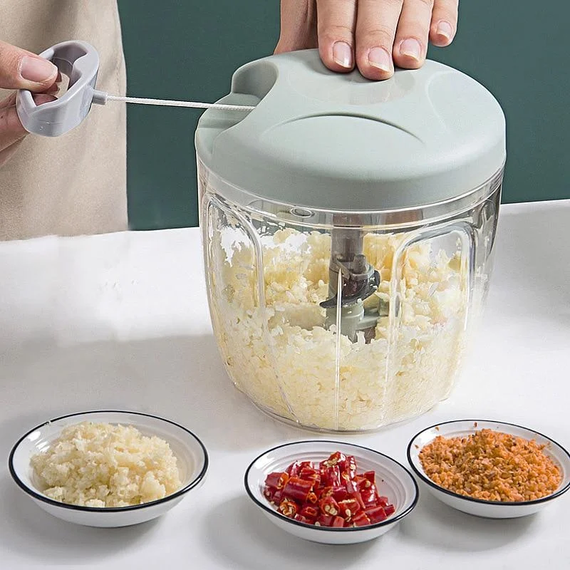 Triturador giratorio manual para ajos y verduras