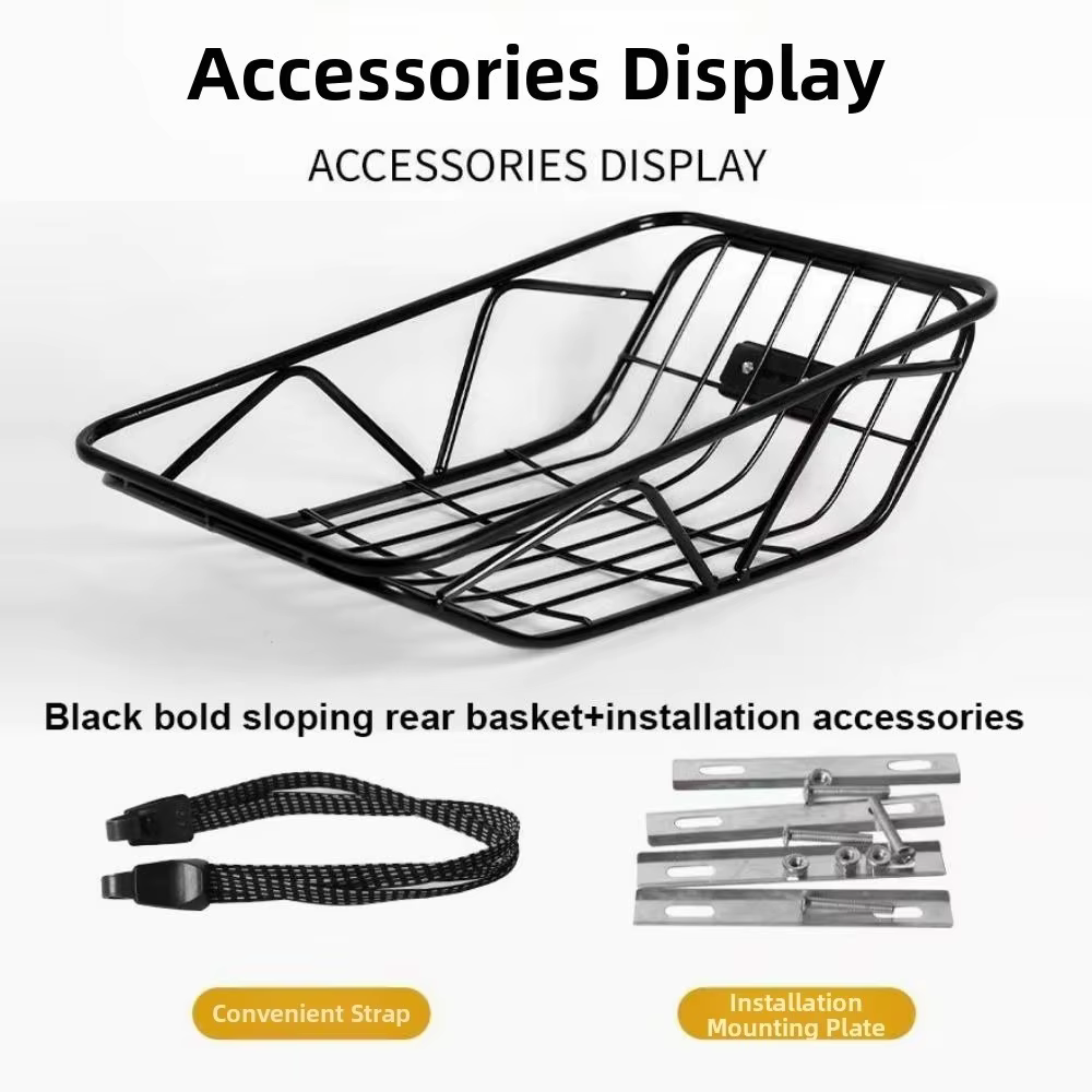 Cesta delantera universal para bicicleta de acero al carbono resistente - imagen 2