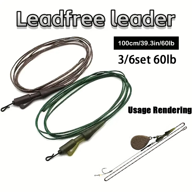 Sedal de pesca de carpa YOTO con chod rig pre-atado y línea leadcore