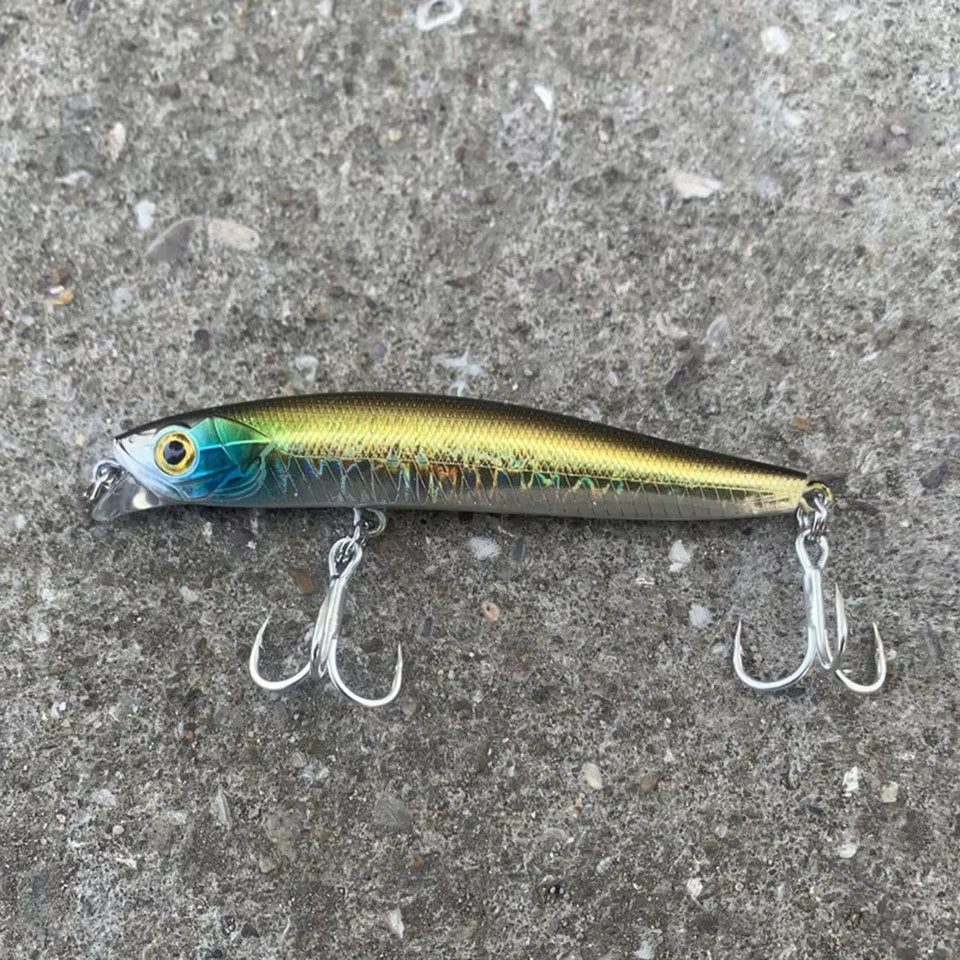 Walk Fish Minnow Señuelo para Lucio – Wobbler 2 anzuelos de fondo