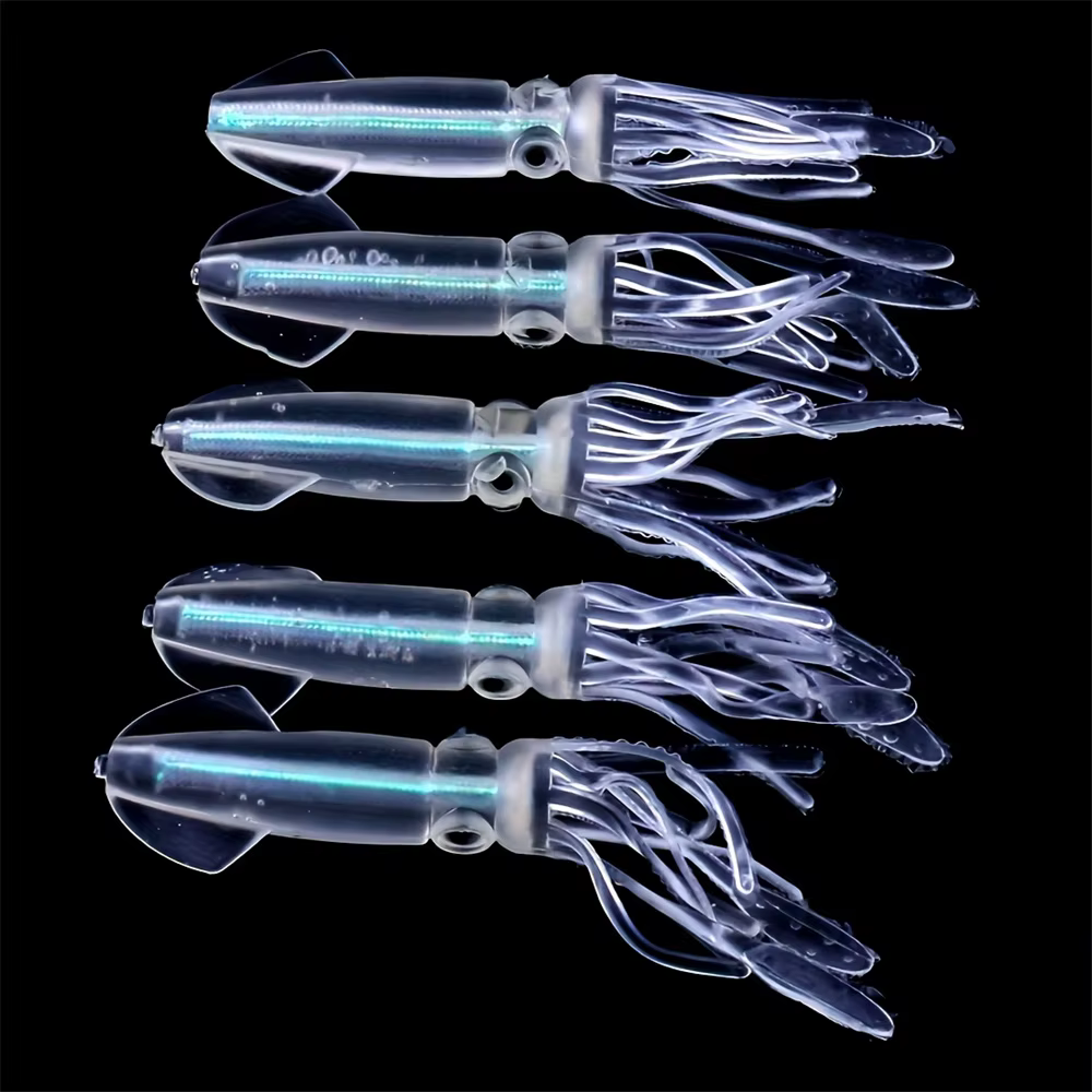 Jig Calamar Luminoso UV – Señuelo Octopus 10cm para Pesca de Arrastre en Agua Salada - imagen 2