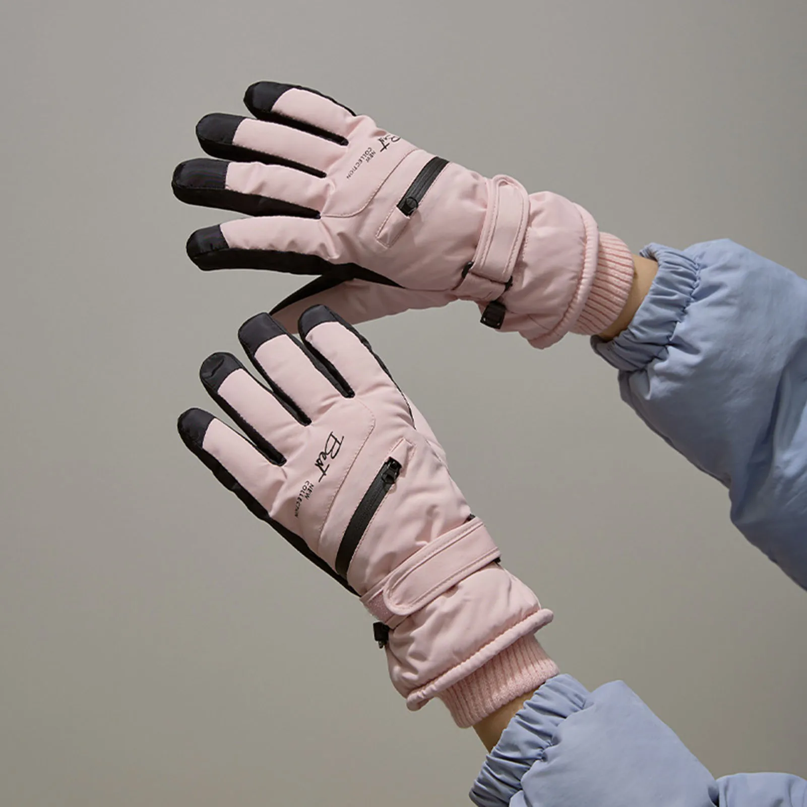 Guantes de esquí con felpa gruesa y pantalla táctil