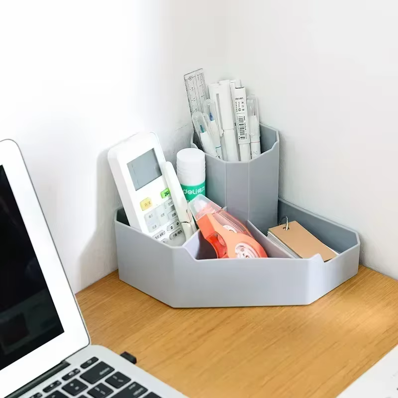 Organizador escritorio 4 compartimentos bolígrafos pintalabios cosméticos papelería - imagen 2