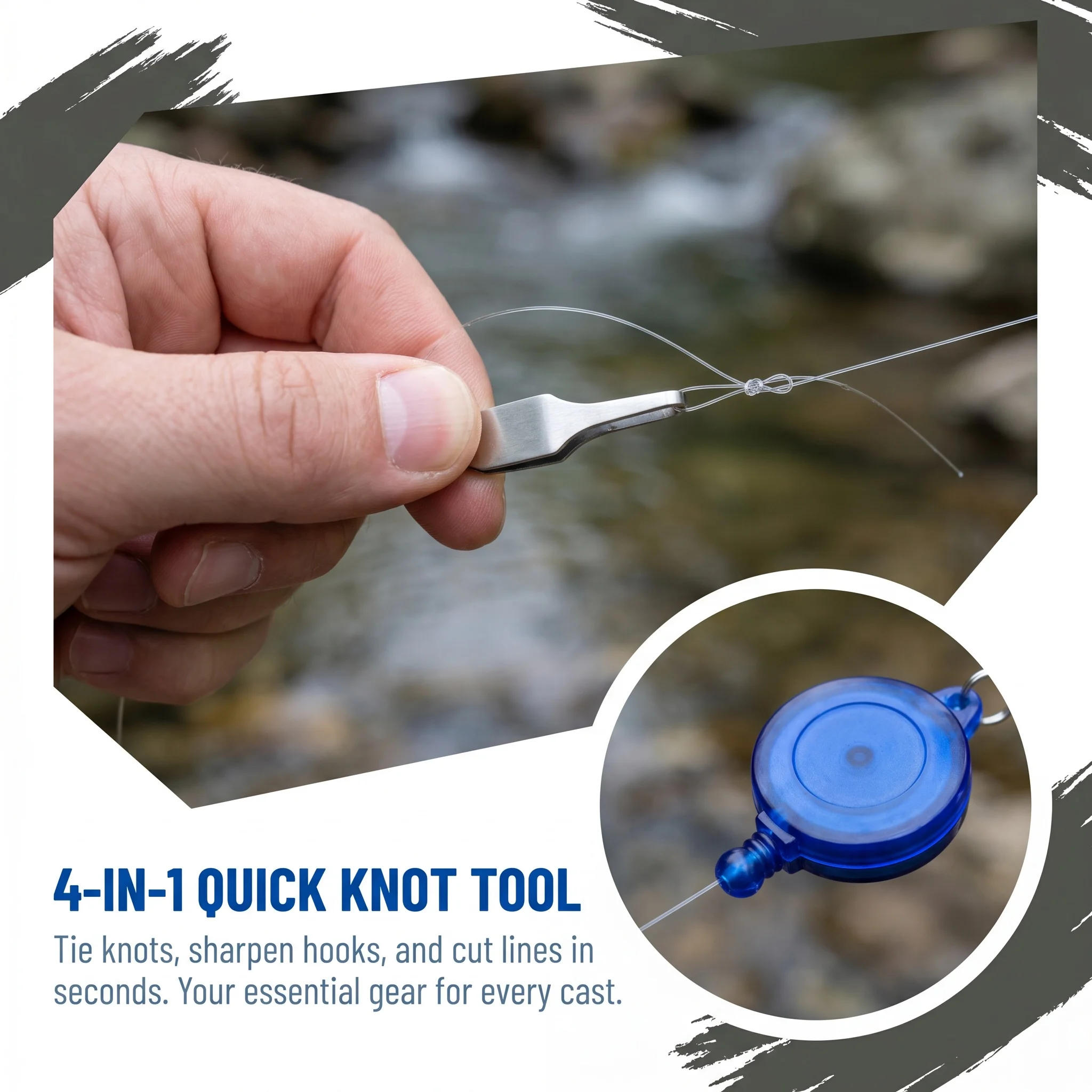 Accesorios de pesca y herramientas compactas