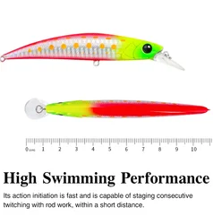 TSURINOYA DW77 Minnow hundido lanzado largo para trucha y mar