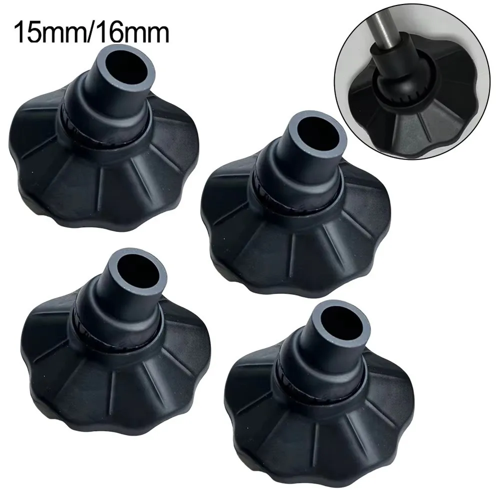 Almohadillas para patas de silla de camping, negras