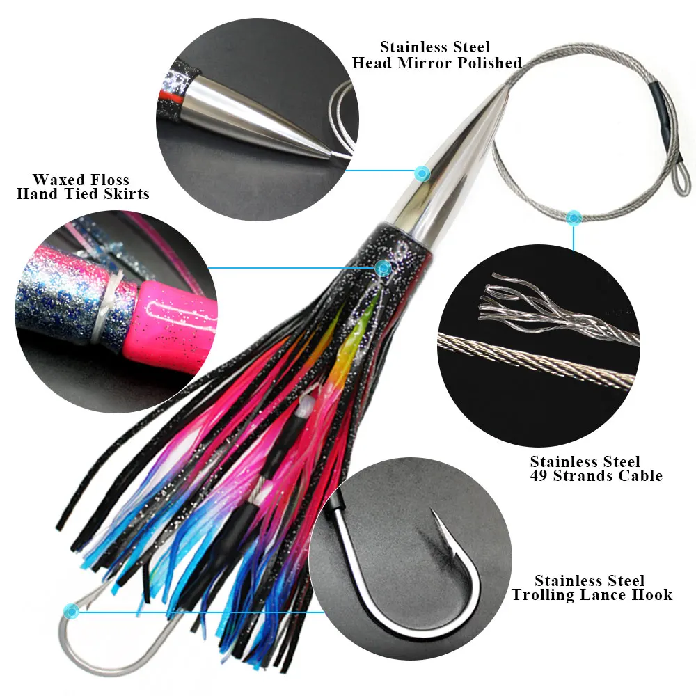 Pulpo Curricán Viketech – Acero Inoxidable para Gran Pesca - imagen 5