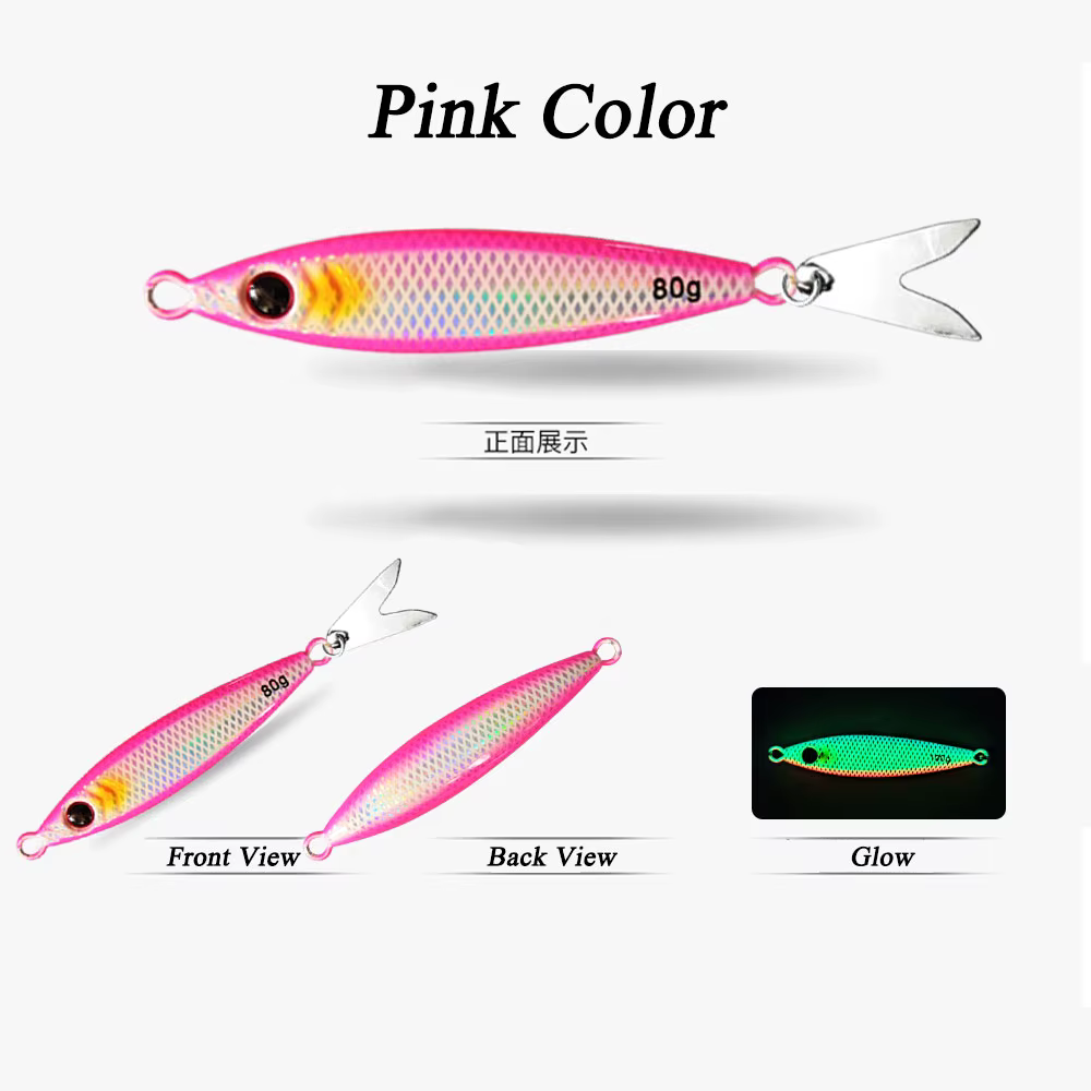 AS Señuelo Jigging Lento Glow Metal Duro - imagen 3