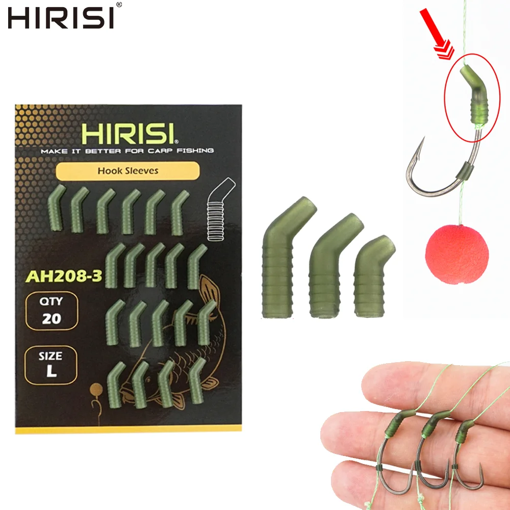 Anzuelos antienredos Hirisi AH208 para pesca de carpa con goma