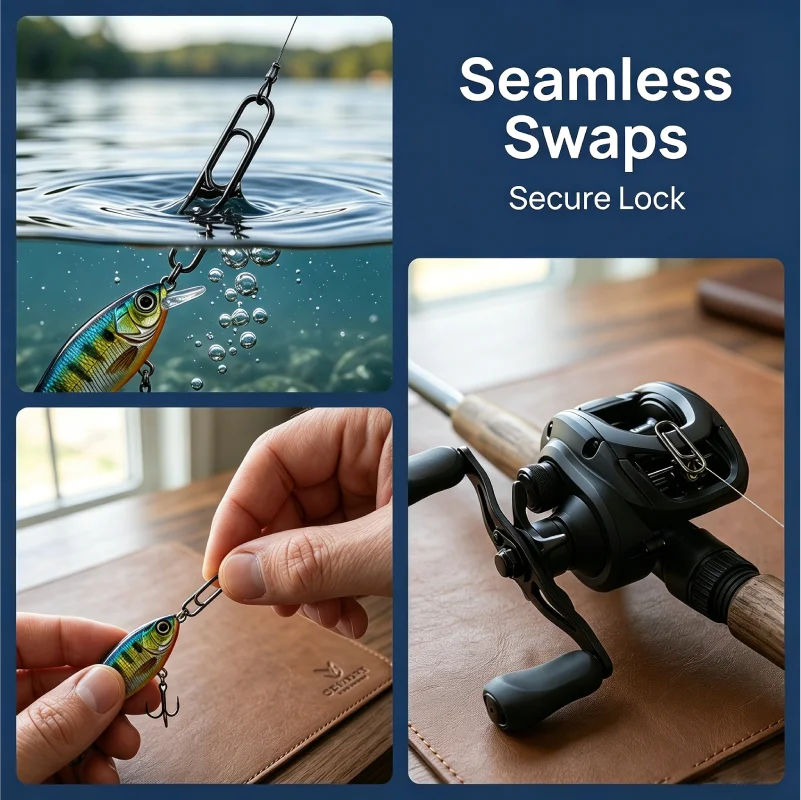 Clips de pesca giratorios inox para agua salada – señuelos rápidos - imagen 5