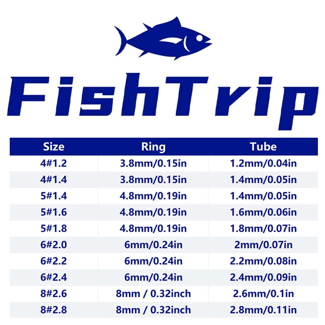 FishTrip-Kit Reparación Punta Guía Caña Negra Acero Inoxidable - imagen 4