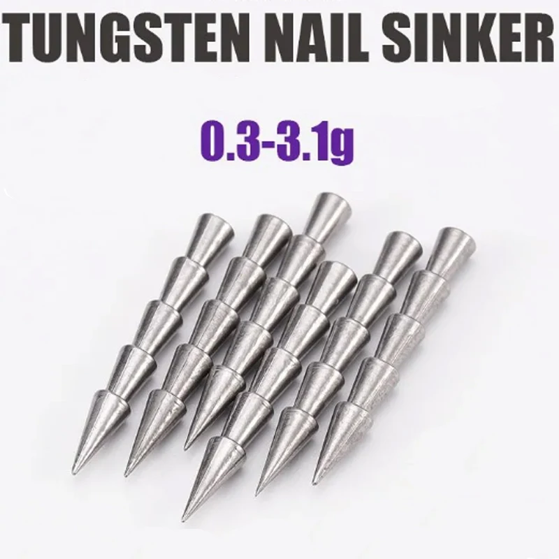 Plomos de tungsteno tipo “nail” para wacky worm
