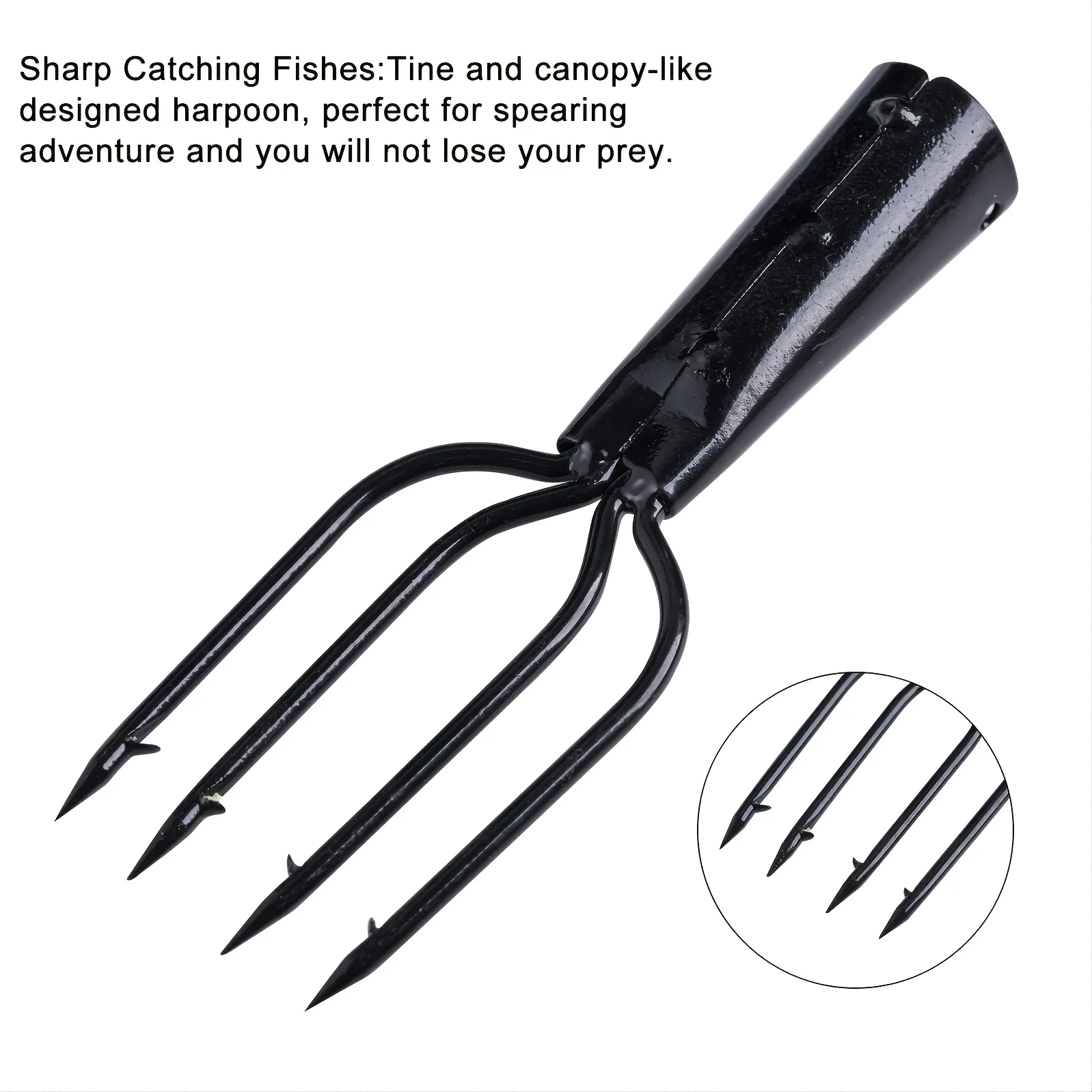 Arpón de pesca JOOYOO 5 puntas acero inoxidable – Para grandes peces en hielo - imagen 3