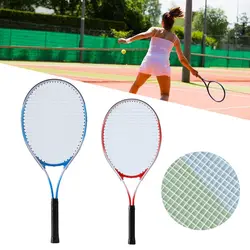 Raqueta tenis infantil rojo azul entrenamiento unisex familia