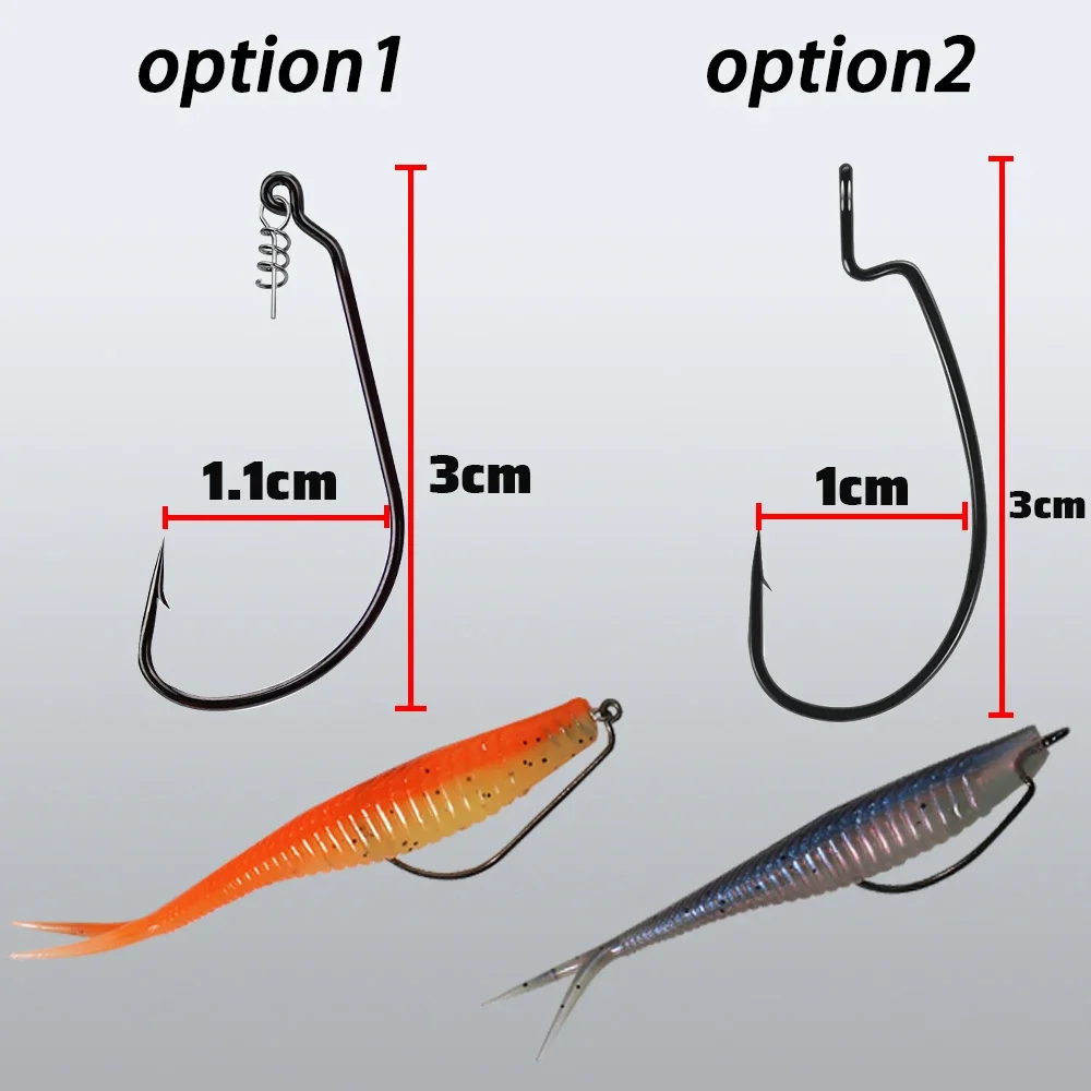 Set completo de pesca con soft lure y estuche organizadorm