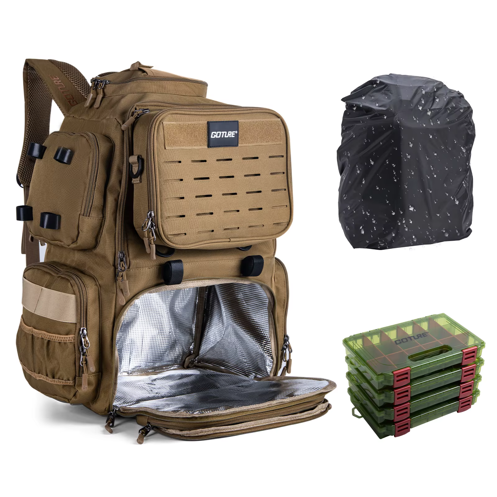 Bolsa de pesca Goture desmontable con bolsillos organizadores