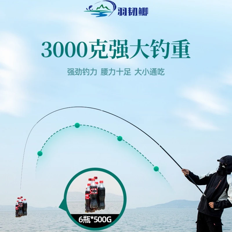 Caña carpa telescópica Yuren de carbono ultraligero para río y lago - imagen 2