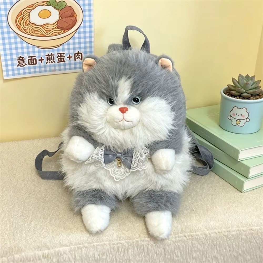 Mochila Anime de Gato con Cremallera – Correa Ajustable para Uso Diario - imagen 2