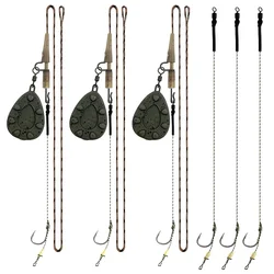 YOTO Hair Rig pre-montado con línea leadcore y plomo