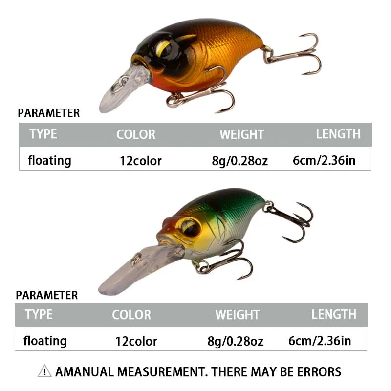 Variación de colores del crankbait
