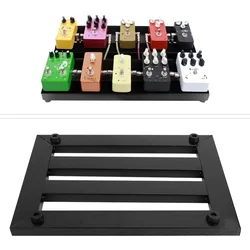 Pedalera metálica resistente para efectos de guitarra con soporte