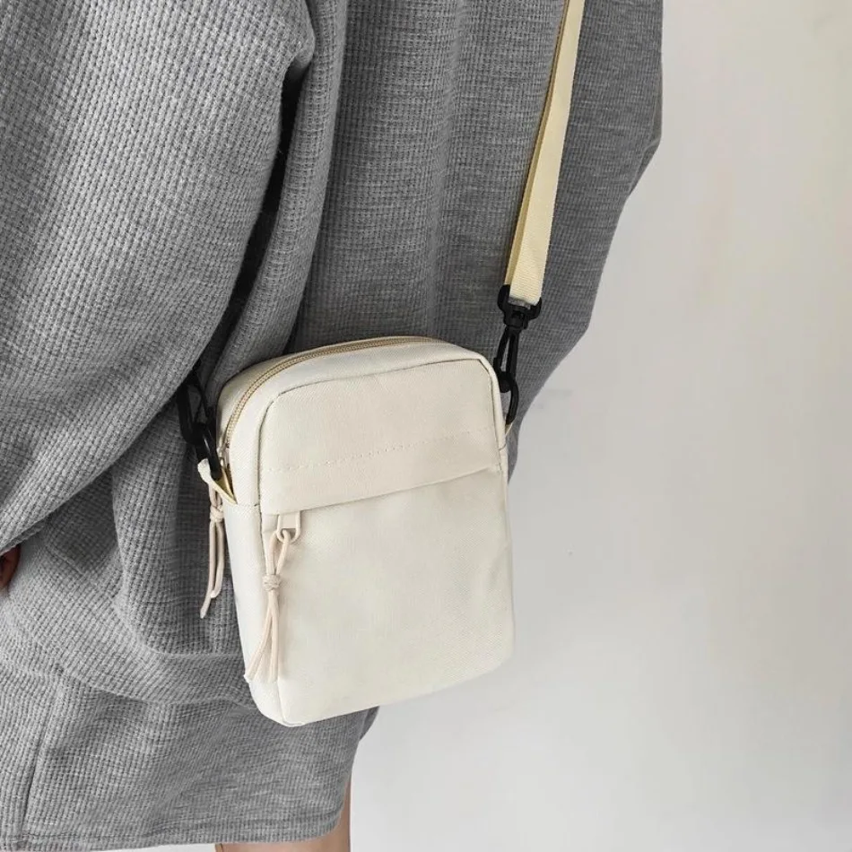Bolso bandolera hombre de lona con cierre para llevar al hombro - imagen 2