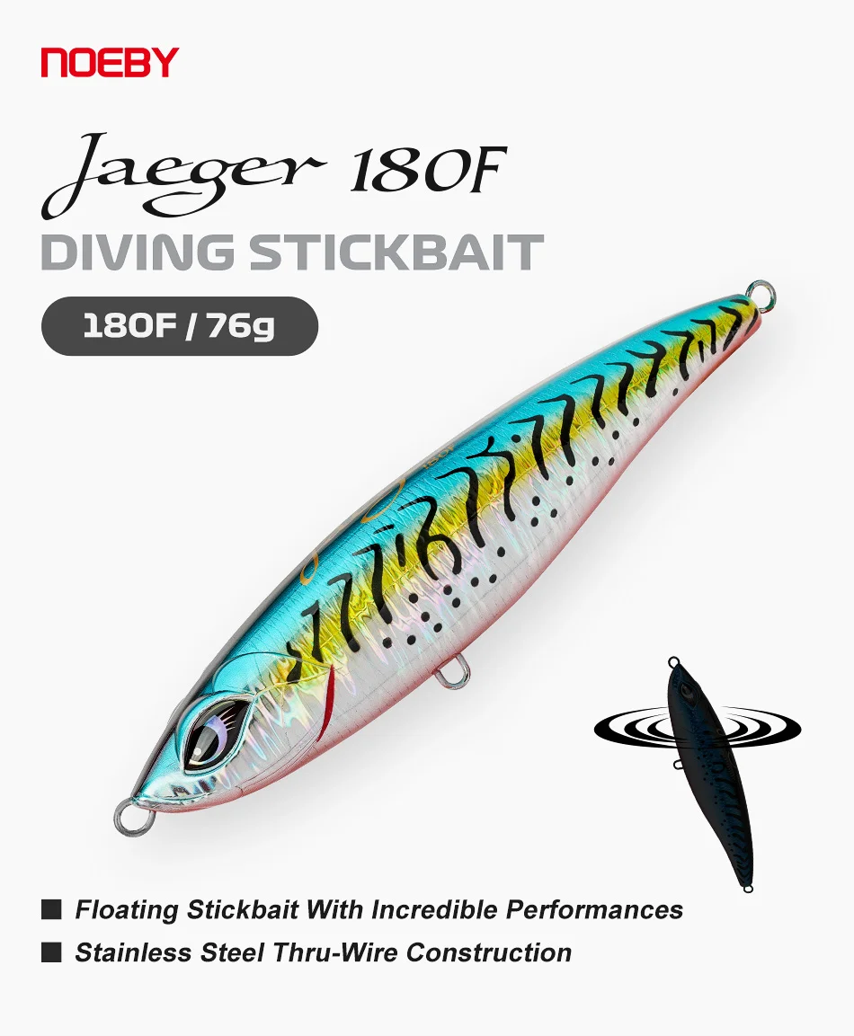 Señuelo NOEBY Jaeger Stickbait en detalle