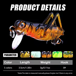 Crankbait Grillo – Señuelo imitación de insecto para lubina y trucha