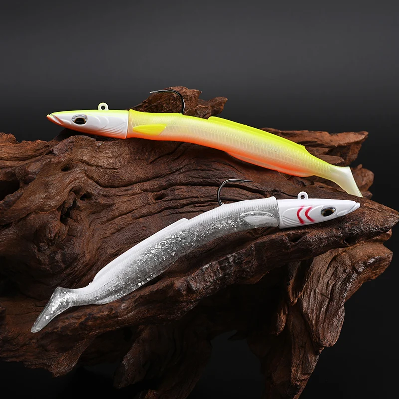 Happy Sandeel BLUX – Vinilo con cabeza Jig y cola paleta para mar - imagen 3