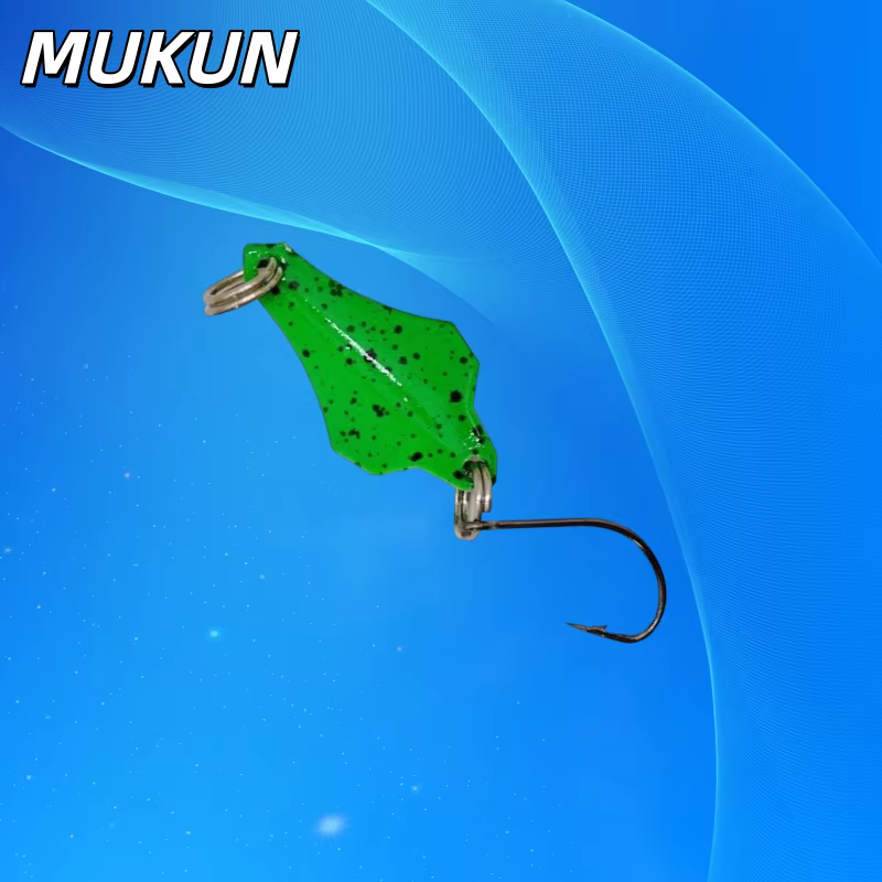 Cucharilla de pesca mini metálica con anzuelo simple para trucha - imagen 5