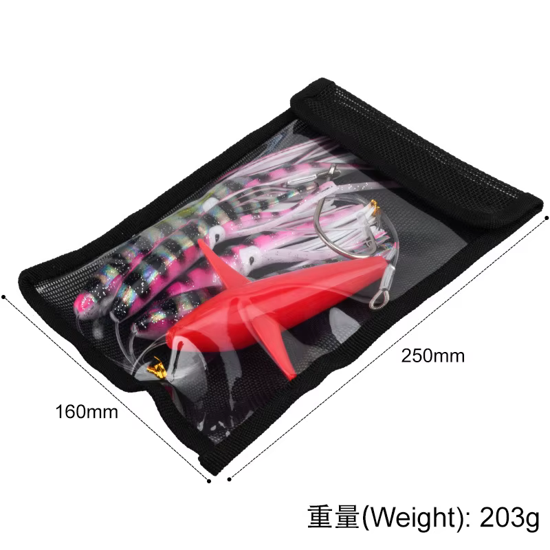 Señuelo Arrastre 203g Pulpo Calamar Luminoso UV con Anzuelo