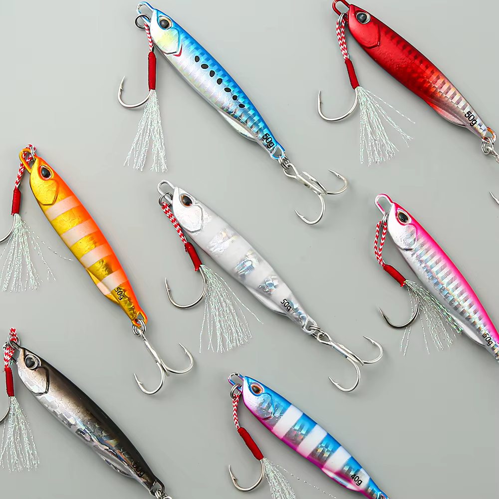 Cuchara Jigging de Metal Japonesa para Lubina y Peces Marinos