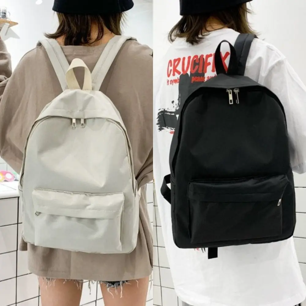 Mochila de viaje grande lisa informal escolar para adolescentes - imagen 5