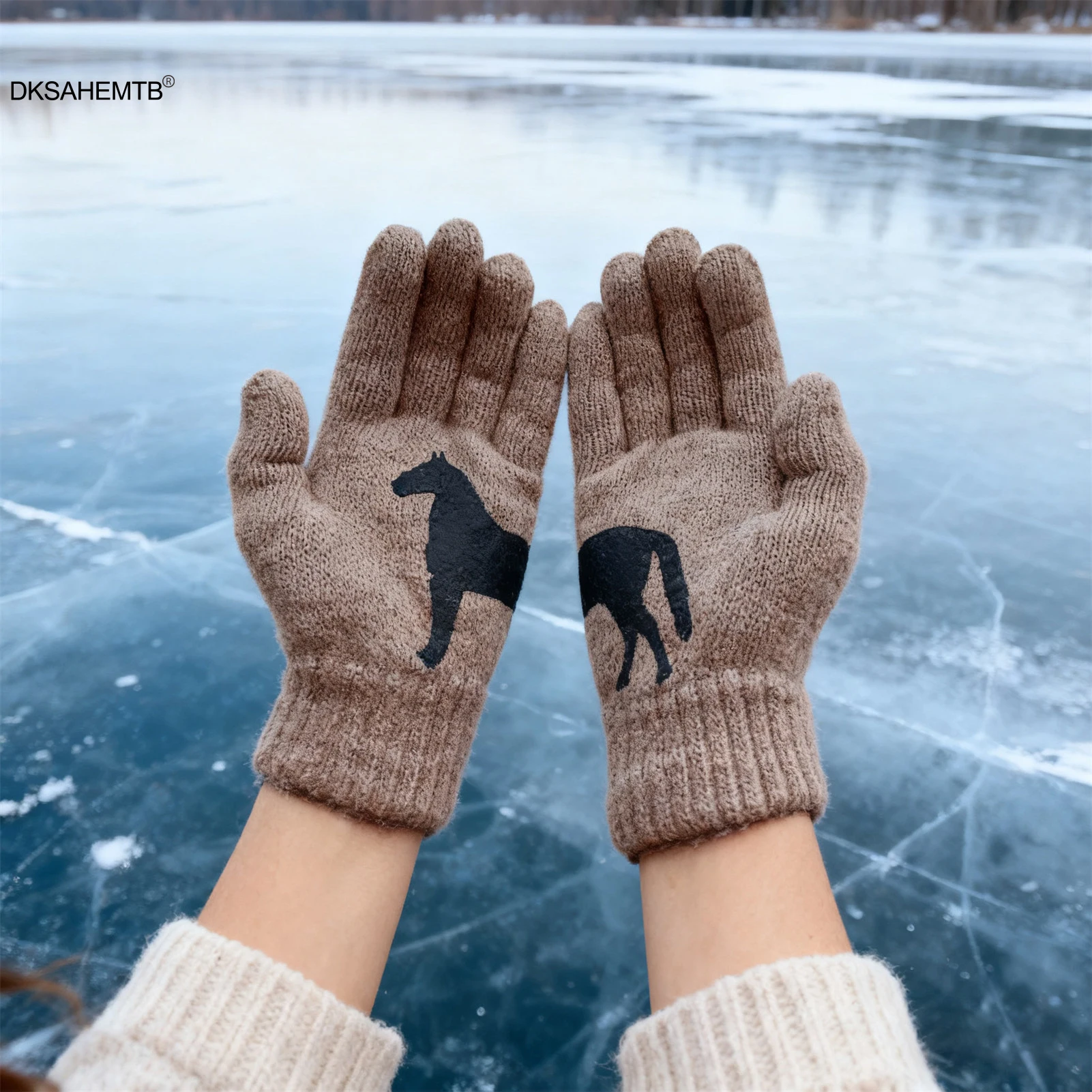 Guantes de pesca térmicos gruesos antideslizantes de invierno - imagen 4