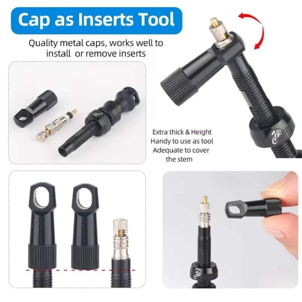 Válvula Presta tubeless para llantas de carbono con núcleo desmontable
