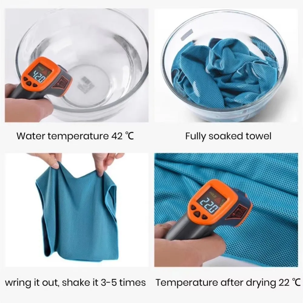 Toalla refrescante microfibra portátil transpirable secado rápido - imagen 3
