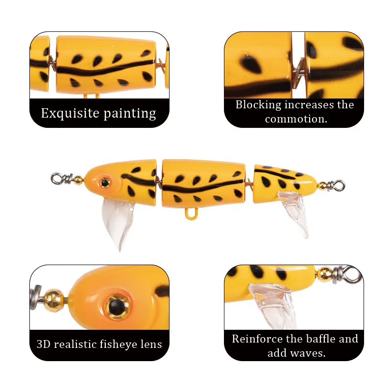 Señuelo Whopper Crankbait Topwater Flotante – Lubina, lucio y bagre - imagen 2