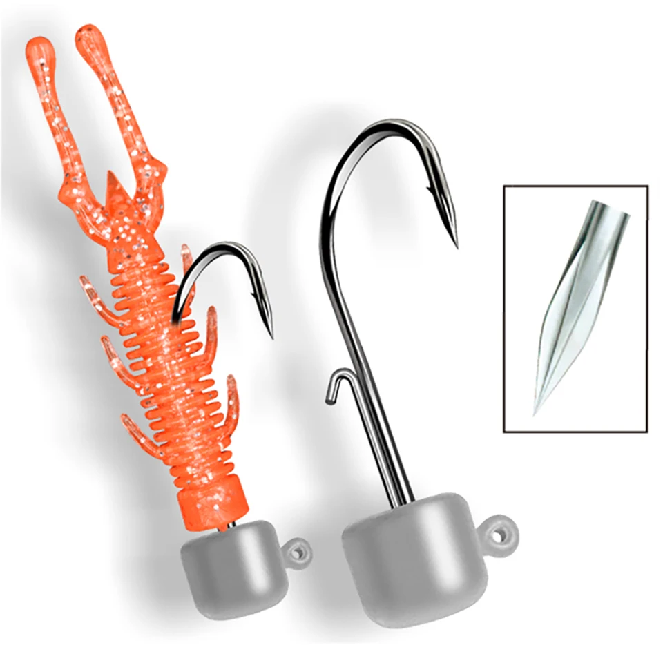 Anzuelo Jig Head NED para vinilo lubina y carpa – acero inoxidable - imagen 2