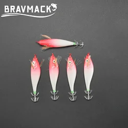 Señuelo luminoso calamar BRAVMACK con anzuelos tipo paraguas