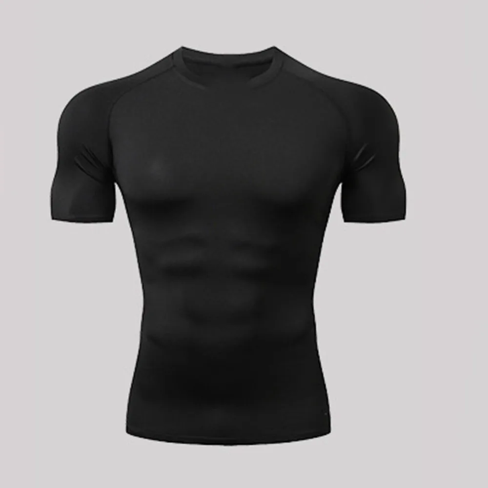 Camiseta de compresión manga corta secado rápido para hombre - imagen 5