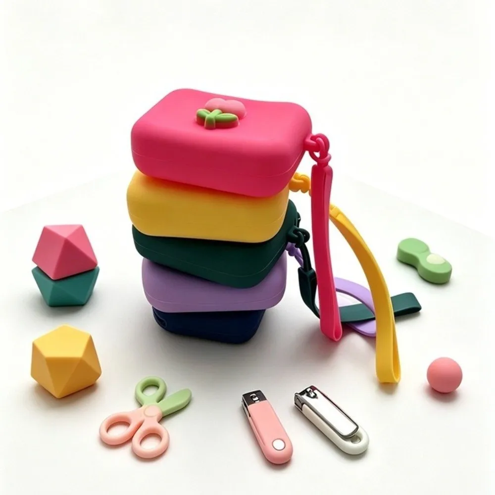 Monedero impermeable de silicona con cordón y diseño floral - imagen 3
