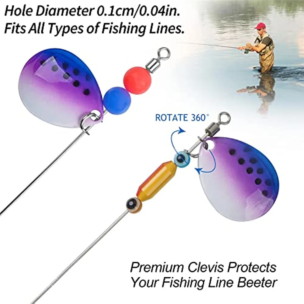 Giratorios acero inoxidable para señuelos lubina y trucha pesca - imagen 5