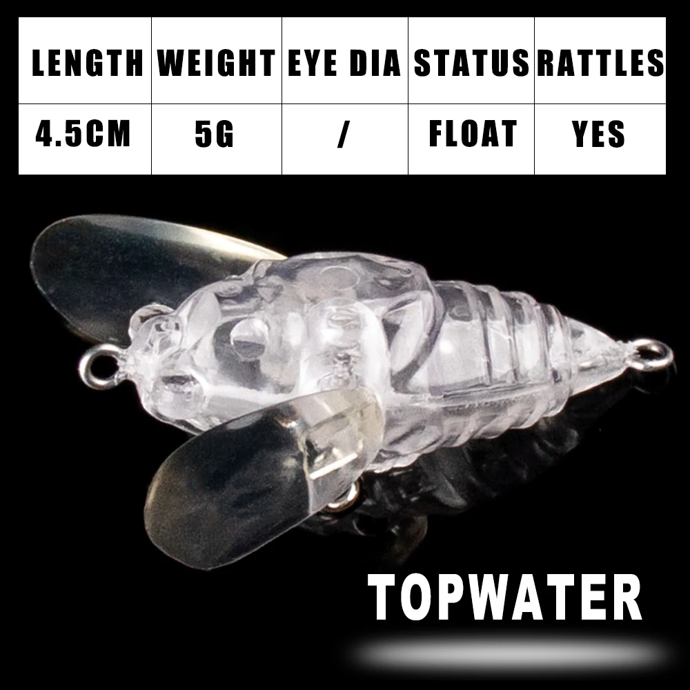 Dr.Holife Señuelo Topwater tipo cigarra biónica sin pintar