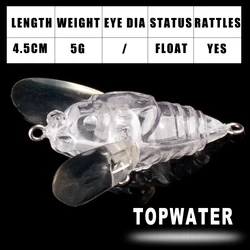 Dr.Holife Señuelo Topwater tipo cigarra biónica sin pintar