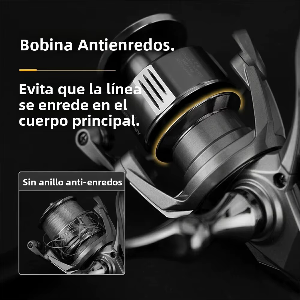 Carrete giratorio Huidiao AP-II Zero Play – arrastre suave - imagen 4
