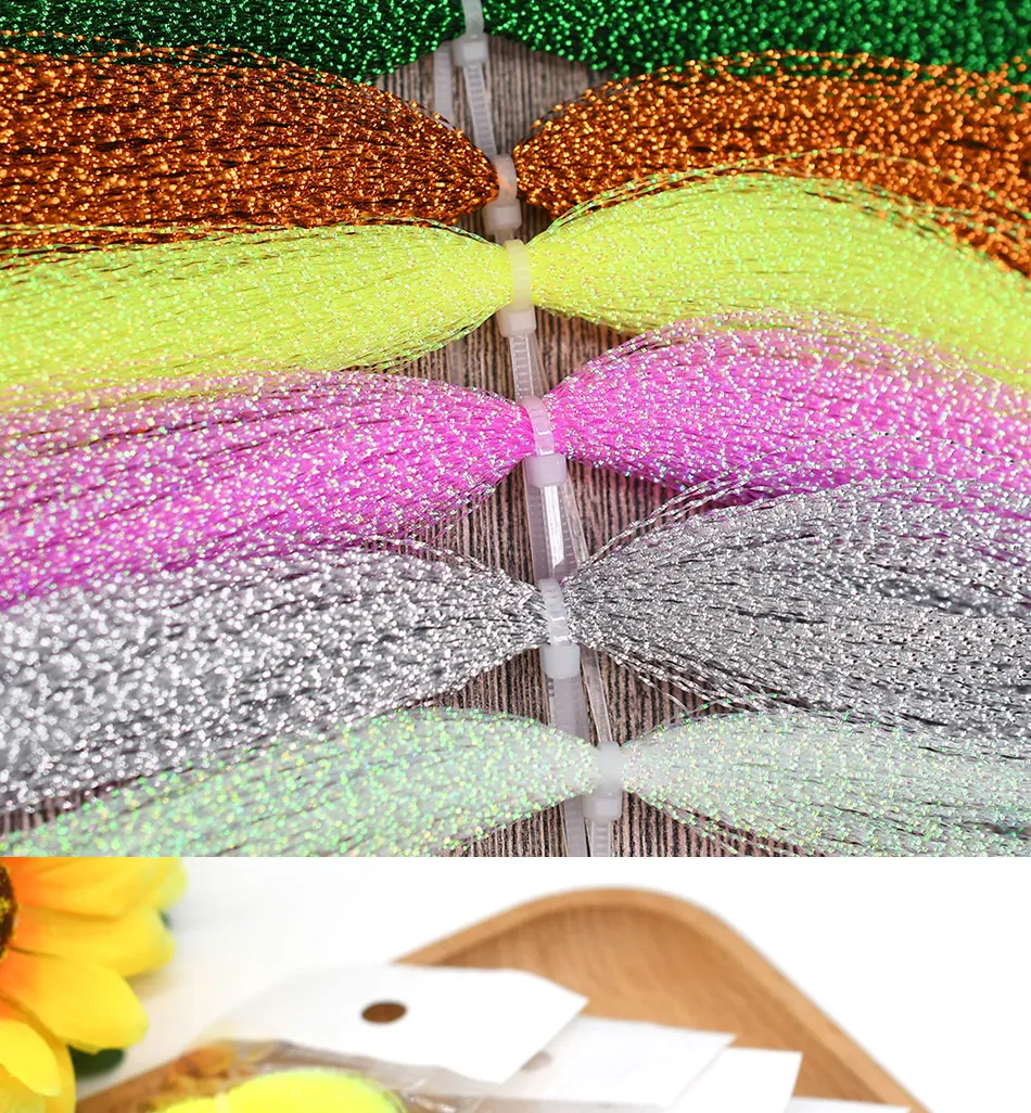 Usos del tinsel holográfico en señuelos y jig hooks
