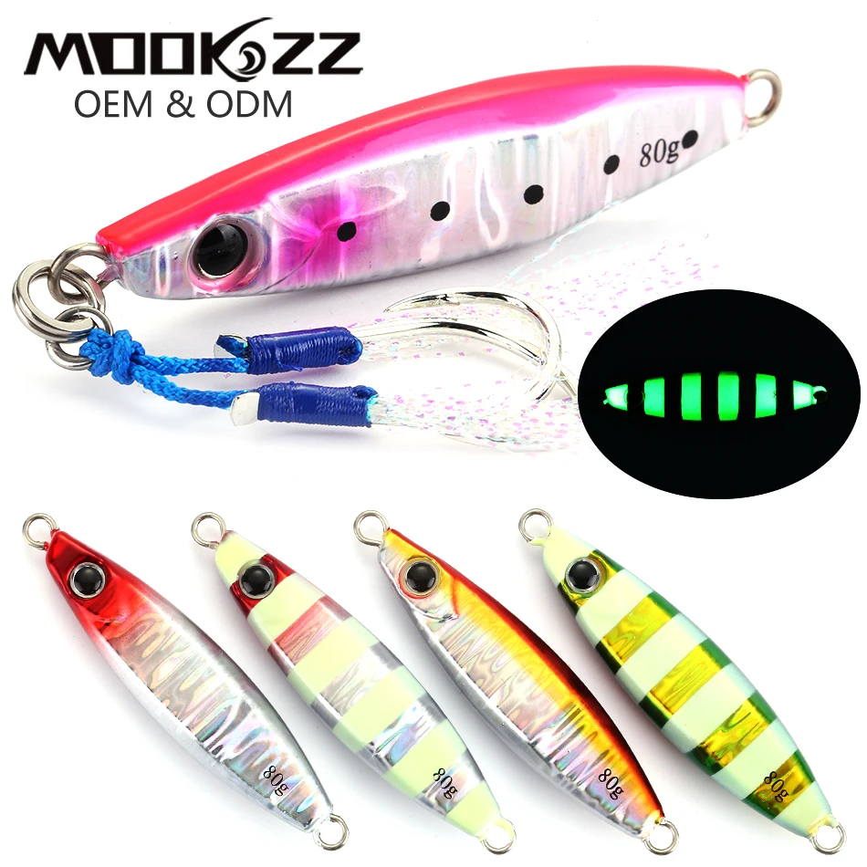 MOOKZZ Metal Jig Slow Jigging – Señuelo para pesca en agua salada