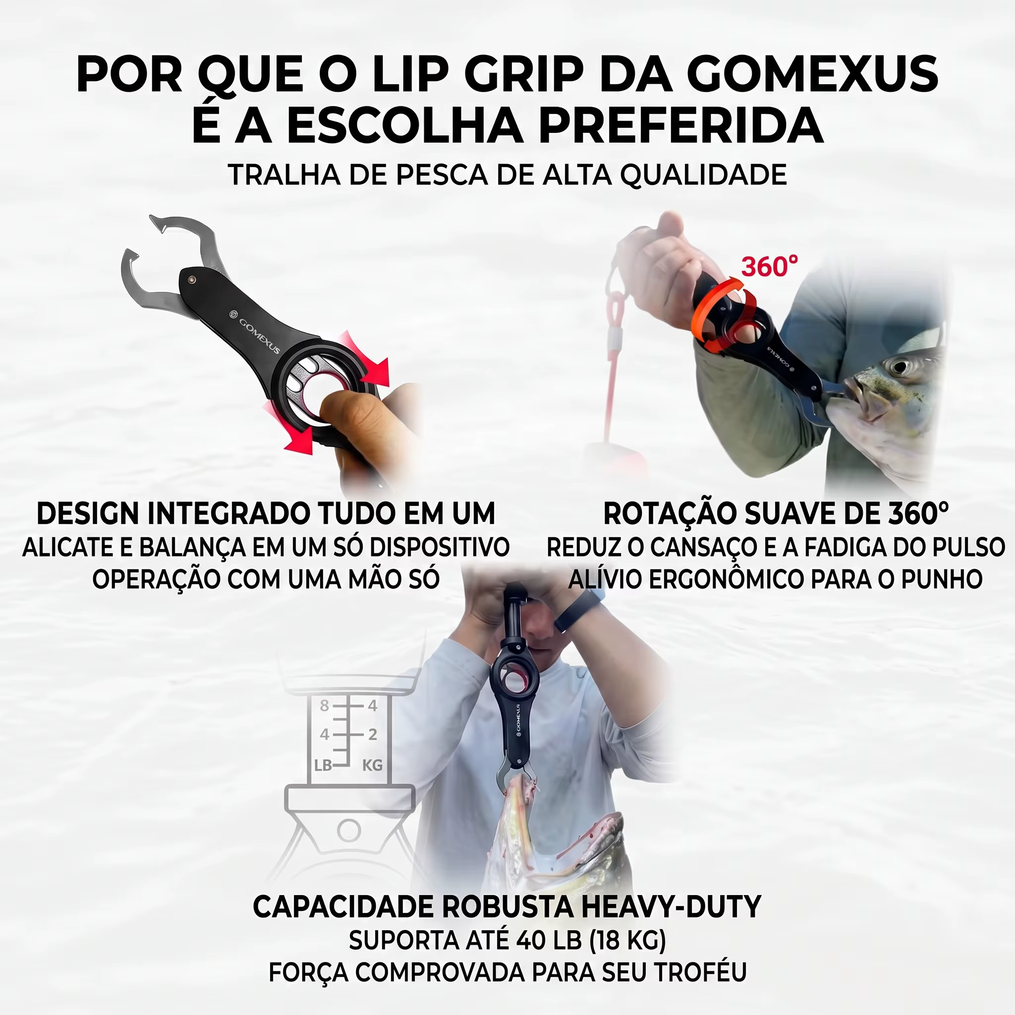 Pinza de Pesca Gomexus con Báscula – Sujeción Segura de Anzuelos