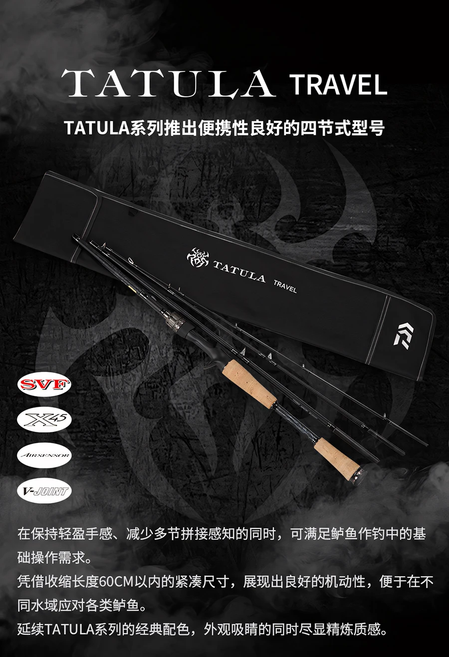 Caña de pescar DAIWA TATULA TRAVEL 2026 4S plegada