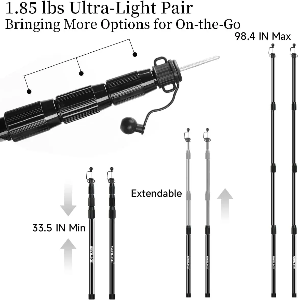 Postes tienda telescópicos en fibra de vidrio para lona - imagen 5